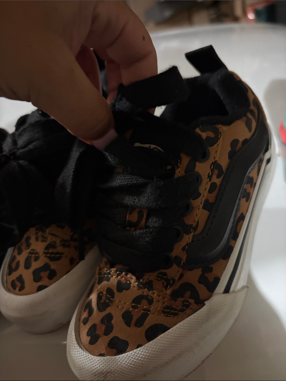 Vans Women's Leopard Print Low-Top Sneakers - Brown/Black